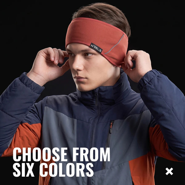 WRELS Ear Muffs Fleece Thermal Ear Covers Headband Reflective Windproof Winter Outdoor Men Women Running Ski Cycling Ear Warmer