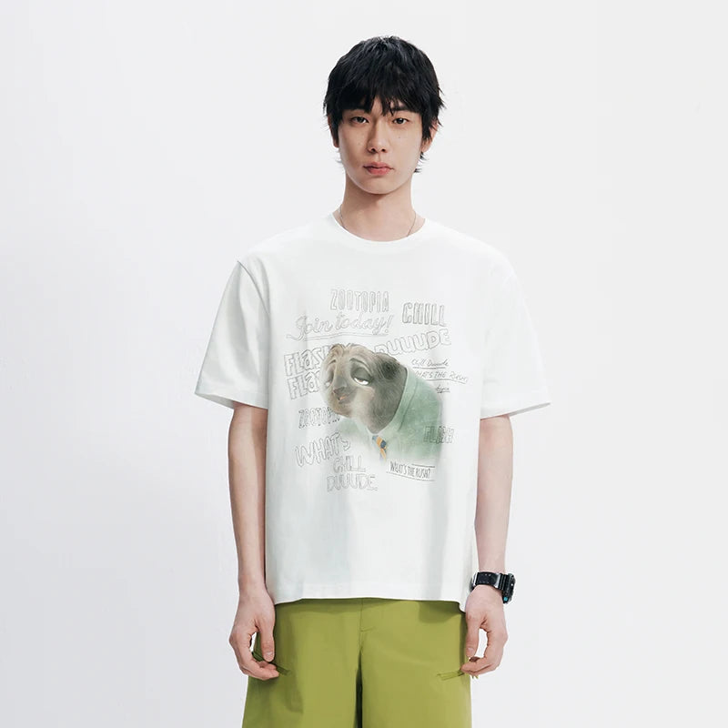 Semir Men Tshirt Cool Feeling Short Sleeve Antibacterial Retro Cartoon Print Loose Knit Summer Casual Style 2026 Top