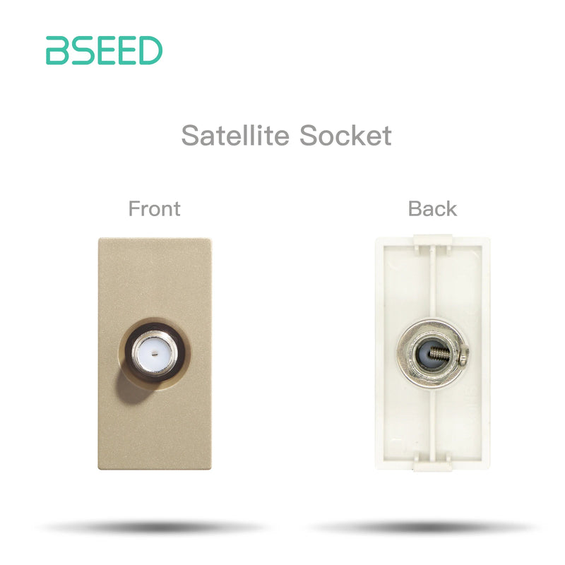 BSEED Wall Socket Internet Cat6 Parts Plastic Frame USB Type-C Charge Port TV HDMI Interface DIY Function Part Free Combination