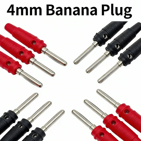ឌុយចេកអ៊ីសូឡង់ 4mm ចំនួន 20/100 ដុំ ឧបករណ៍ភ្ជាប់ដែលអាចដាក់ជង់បានជាមួយវីសសម្រាប់មន្ទីរពិសោធន៍ អូឌីយ៉ូ និងការធ្វើតេស្តថាមពល
