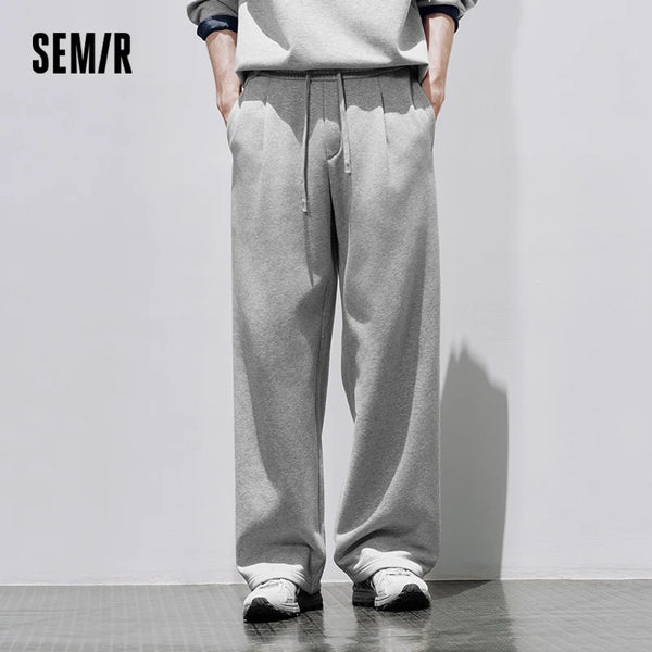 ខោ Semir សម្រាប់នារី រលុង ជើងត្រង់ ធ្ងន់ ខ្យល់ចេញចូលបានល្អ ឆ្នាំ២០២៦ រដូវរងាថ្មី ស្លៀកប្រចាំថ្ងៃ ស្ទីលធម្មតាសម្រាប់ទីក្រុង