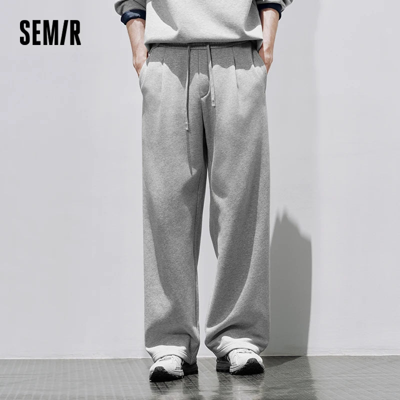 Semir Women Casual Pants Loose Fit Straight Leg Heavyweight Breathable 2026 New Winter Daily Wear Urban Casual Style