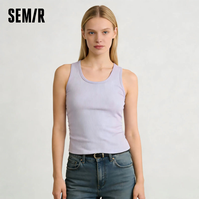 Semir Womens Tank Top 2026 Cool Feeling Slim U Neck With Padded Slim Fit Basic Casual Soft