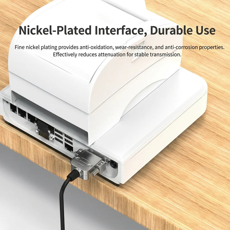 DIVEDEER Industrial Gold-Plated DB15 DB25 Connectors Male Female Parallel Ports with Metal Shells 25-Pin Plugs Industrial Use
