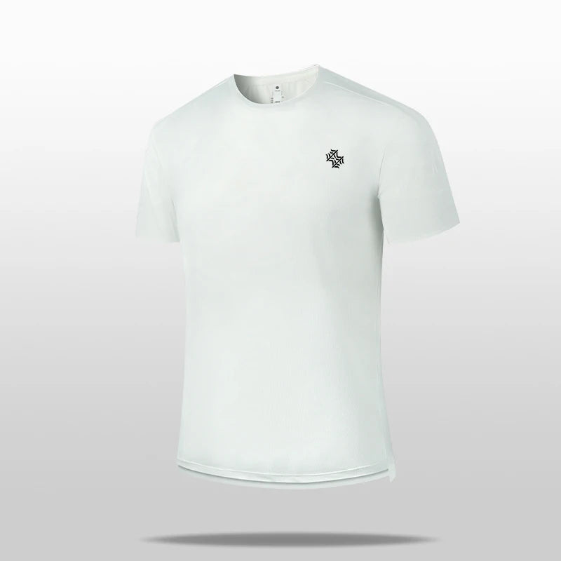 High Quality Men Breathable Fast Drying Running Sports Fitness Breathable Comfortable Short Sleeve T-Shirt Casual Light Gym Tops