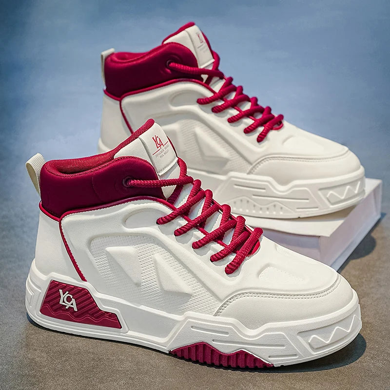 Men's high-top casual shoes four season new breathable light soft-sole  outdoor walking shoes fashion sports running board shoes