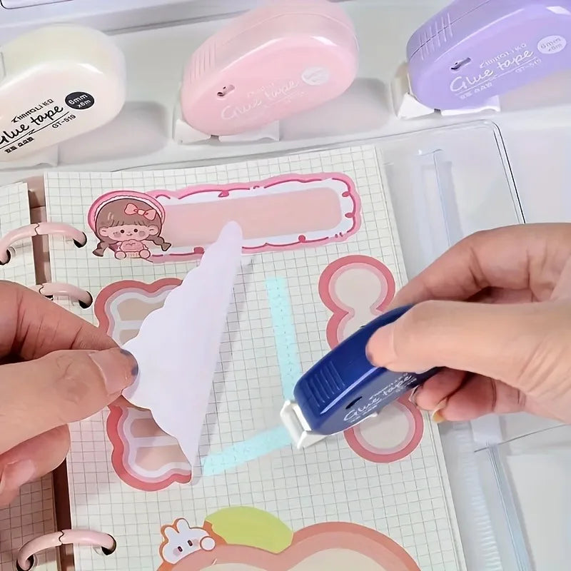 1pc Erasable Double-Sided Tape Scrapbook Collage Photo Album Stationery Roll Tape Dot School Office Tape,double-sided tape