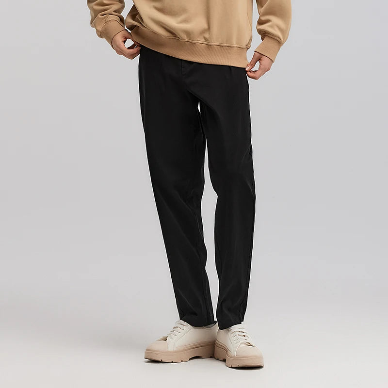 Semir Solid Color Casual Pants Tapered Fit Men 2025 Spring Basic Style Simple Fashion Long Comfortable Trousers