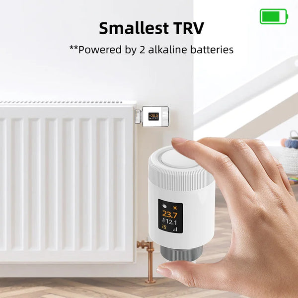 វ៉ាល់កម្តៅវិទ្យុសកម្ម Tuya 1-4PCS WiFi TRV ឧបករណ៍បញ្ជាសីតុណ្ហភាពឆ្លាតវៃ Alexa Google Home
