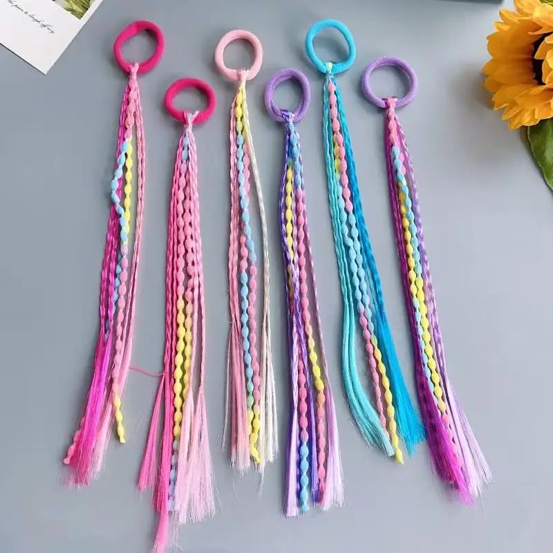 3pcs random Multi-Color Hair Braids – Wig Braids, High Ponytail & Boxing Braid Bands, Additions Set