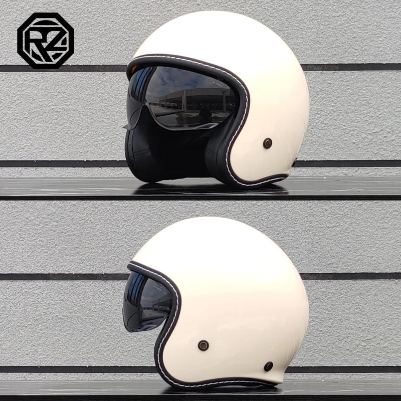 ORZ Retro Motorcycle Helmet Men's and Women's Half Helmet Cruise 3/4 Helmet Scooter Cruise