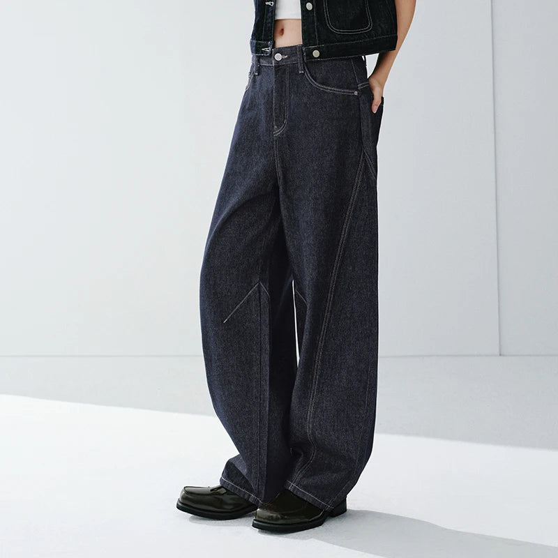 Semir Retro Jeans Unisex 2026 Spring Washed Loose Curved Blade Casual Fashion Comfortable Versatile Long Trousers