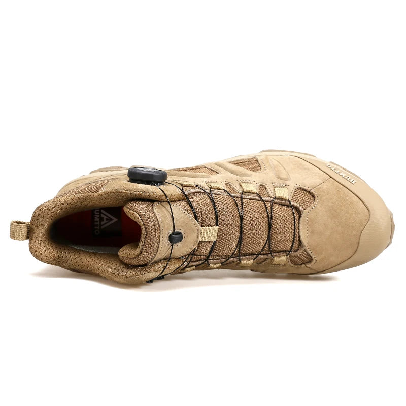 HUMTTO Waterproof Hiking Boots Mens Leather Outdoor Shoes for Men Sports Climbing Luxury Designer Trekking Hunting Male Sneakers