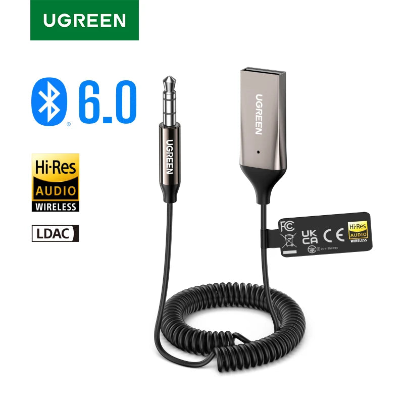 【RU special】UGREEN Bluetooth 6.0 5.4 3.5mm USB For Car Speaker