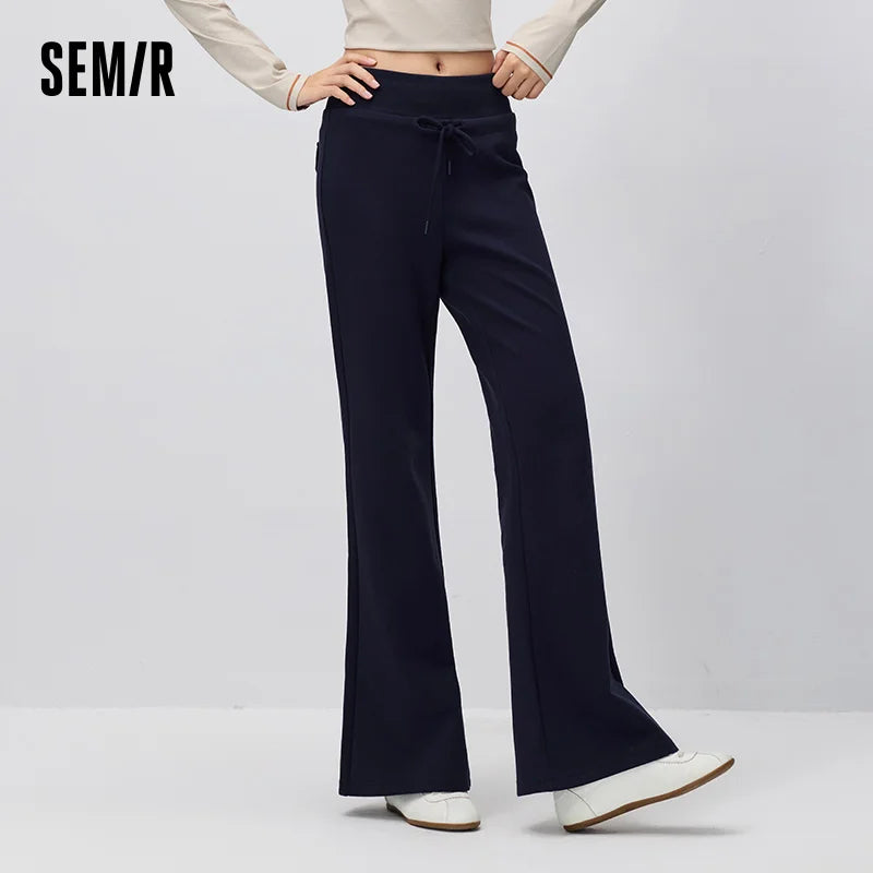 ខោ Semir សម្រាប់នារី ចង្កេះខ្ពស់ ប៉ាក់រាងស្លីម 2026 រដូវស្លឹកឈើជ្រុះ តិចតួចបំផុត ឆើតឆាយ ខោធម្មតាសម្រាប់ទីក្រុង