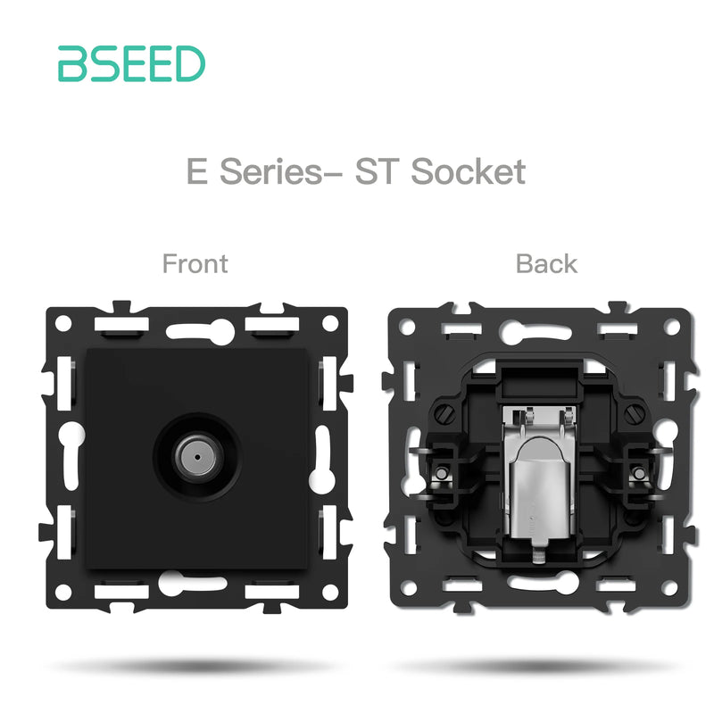 BSEED Wall Button Switch 1/2Gang Part 65W Wall Socket Module Part Internet TV Telephone Socket Glass Frame DIY Function Part