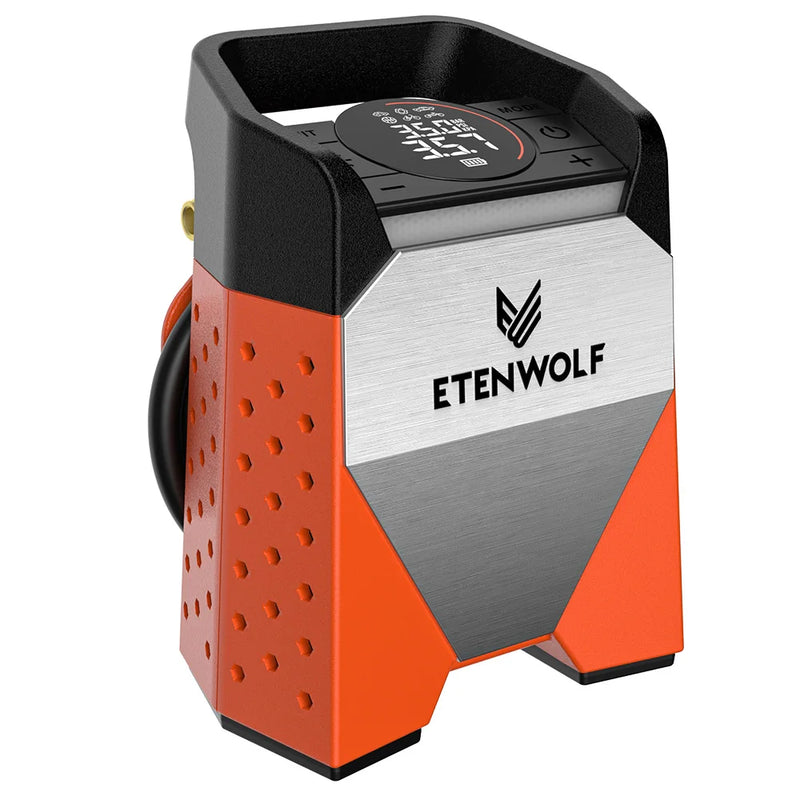 ម៉ាស៊ីនបង្ហាប់រថយន្ត ETENWOLF S3C 7800mAh 160 PSI ម៉ាស៊ីនបូមខ្យល់កង់រថយន្តចល័ត អគ្គិសនី ឥតខ្សែ ឧបករណ៍ Powerbank LED