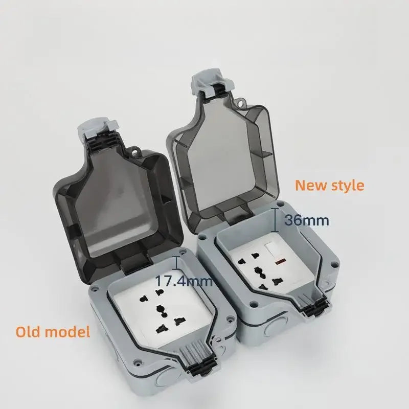 American 110v IP66 Waterproof Dual Socket with Switch, Universal Us Plug Outdoor Waterproof Charging Industrial Single Socket