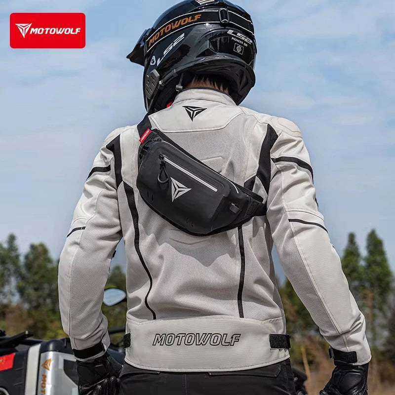 កាបូប Motowolf សម្រាប់ជិះម៉ូតូ កាបូបសម្រាប់ពាក់ក្នុងរថយន្ត កាបូបស្ពាយការពារទឹក កាបូបស្ពាយសម្រាប់ធ្វើដំណើរ កាបូបស្ពាយសម្រាប់ដាក់ឥវ៉ាន់ និងឧបករណ៍សម្រាប់ជិះម៉ូតូ