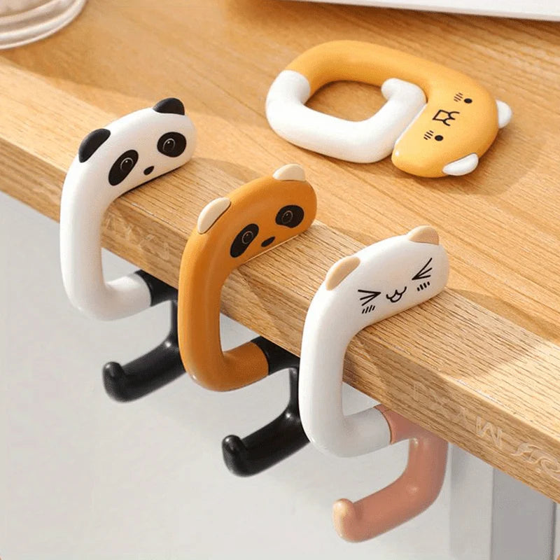 1pc Travel Portable Cute Handbag Hook, Securely Hangs On Any Desktop, Plastic Design with Stretchable Handle, Fashionable Style