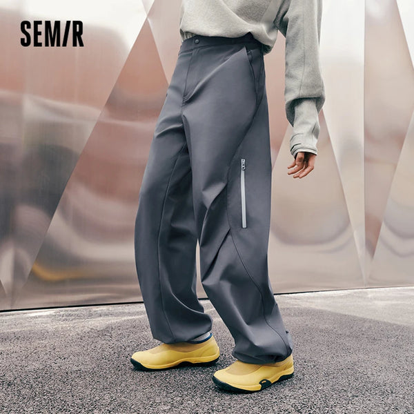 ខោបុរស Semir សម្រាប់ពាក់ក្រៅផ្ទះ ការពារការប្រើប្រាស់ ត្រង់សម្រាប់ទាហានឆ័ត្រយោង ផ្នត់ជង្គង់ ខោរដូវស្លឹកឈើជ្រុះធម្មតា ស្លៀកប្រចាំថ្ងៃ 2026