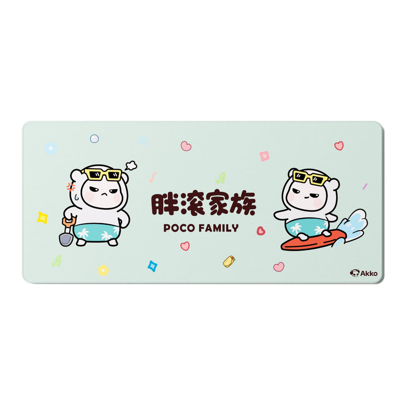 Akko Cute Animal Theme Keyboard Mouse Pad 900X400mm Large Anti-Slip Rubber Gaming MousePad Thick Seam Edge for Office and Gaming