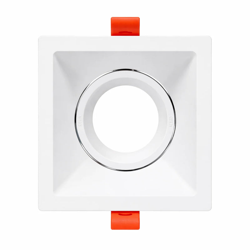 1/10PCS GU10 GU5.3 Spotlights Lamp Base Cearmic Lamp Holder Adjustable Ceiling Spotlight Kit White Square Round Light Kit