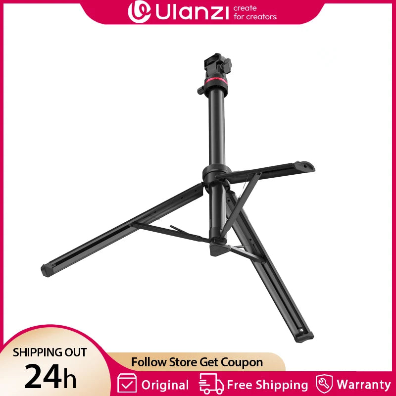 ជើងកាមេរ៉ា Ulanzi MT-80 2M បើកដោយស្វ័យប្រវត្តិ ជើងកាមេរ៉ា ជើងទ្រភ្លើងសម្រាប់កាមេរ៉ា COB ម៉ោនសម្រាប់ការថតរូបក្រៅផ្ទះ ជាមួយនឹងការទ្រទ្រង់ 360° Pan 5kg
