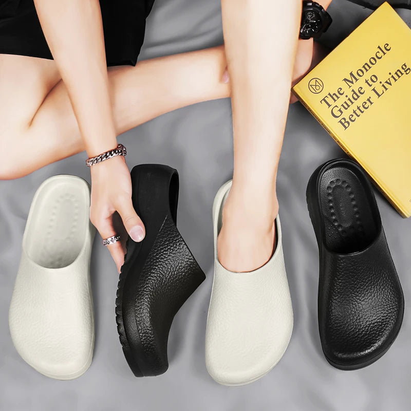 Couple's Chef Shoes Waterproof Anti slip Oil proof Soft Sole Summer Men Women Nurse Shoes Outdoor beache walking Casual Sandlas