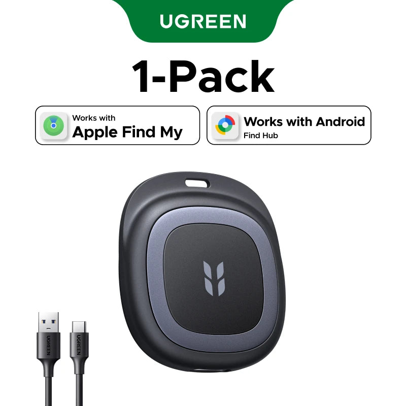 UGREEN Smart Item Tracker Work with Apple Find My & Google Find Hub Bluetooth Finder For iOS & Android C Charging Anti‑Lost Tag