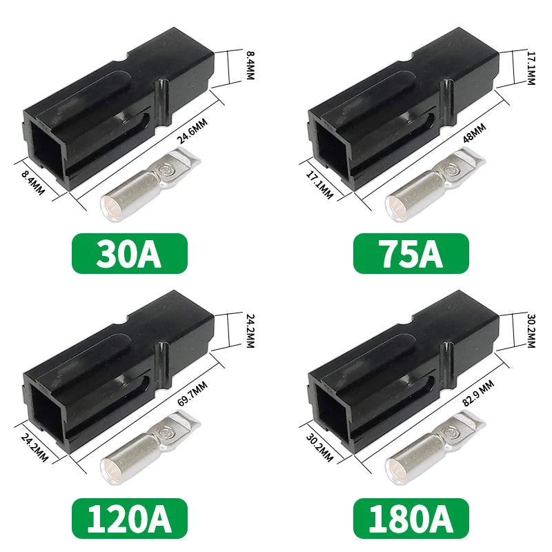 30a/45a/75a/120a/180a Single Pole Plug Electric Plug Battery Forklift High Current Connector PP