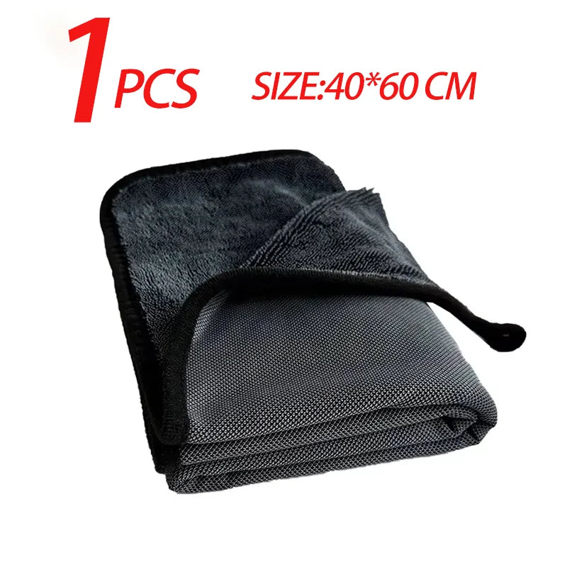 SEAMETAL 1/3/5PCS Microfiber Twist Car Wash Towel 600GSM Professional Car Cleaning Drying Cloth Towels for Car Wash Accessories