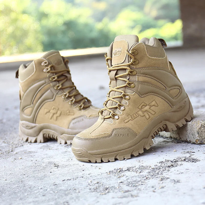 Men's outdoor combat boots four seasons breathable light anti slip hiking jungle professional protective tactics training boots