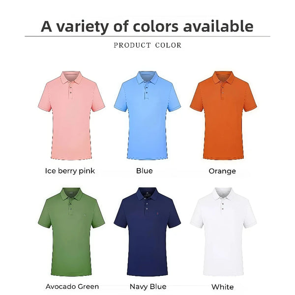 2026 Summer Work Uniform  Logo Printed Company Team Culture Polo Shirt 5A Antibacterial mulberry silk cool POLO shirt