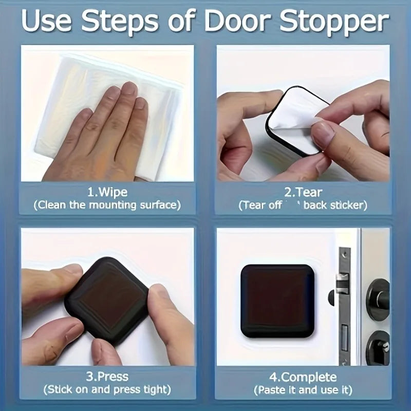 1PC Self-Adhesive Door Stoppers Available Effectively Protecting Door Handles from Impact And Noise And Are Easy to Install