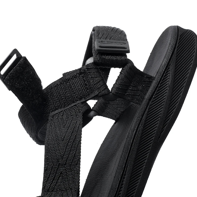 Thick Soles Platform Bottom Sandals Men Summer Adjustable Open Toes Sandals With Velcro Strap Teenager Sandal Soft Lightweight