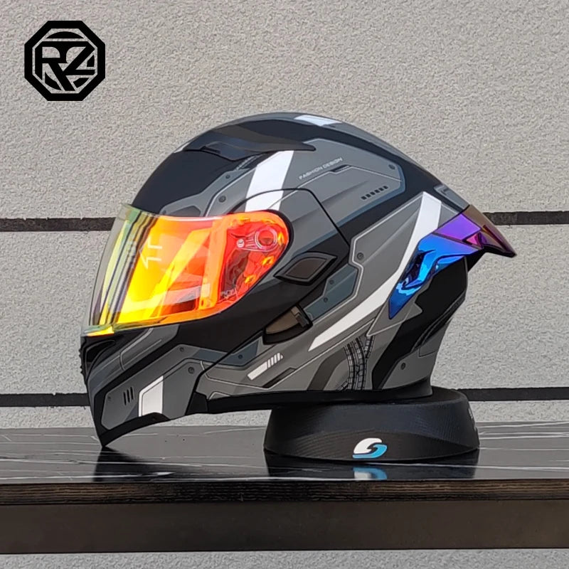 2024 New ORZ-169B Flip Up Motorcycle Helmet Full Face Off Road Casque M-XXL Szie Motocross Cascos Para Moto Dot Approved Unisex