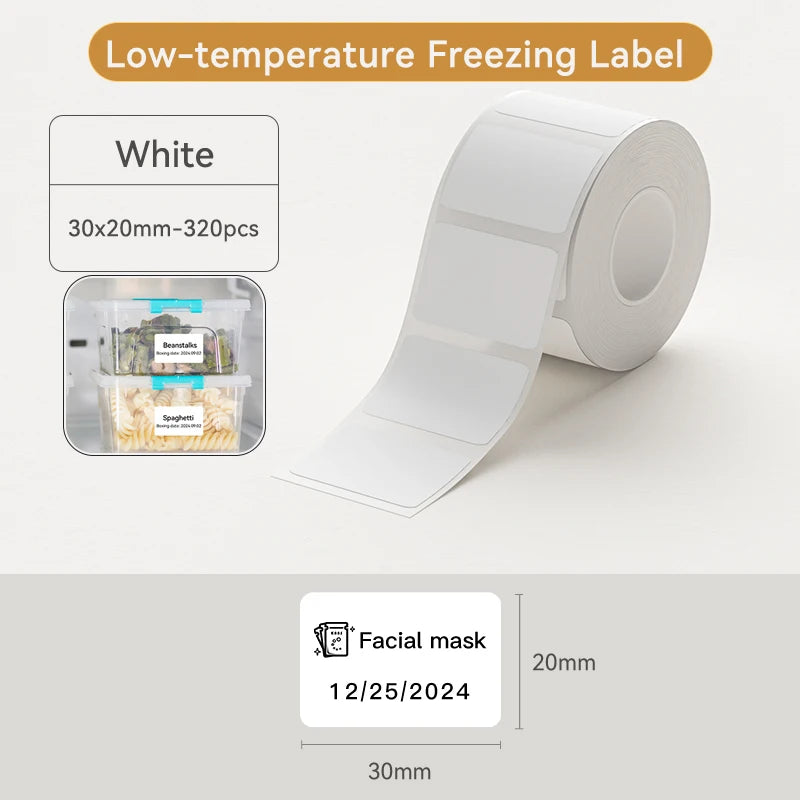 1 Roll NIIMBOT White/Cold Thermal Adhesive Label for B1 B21 B3S B31 B4 Anti-Oil Tear-Resistant Price Tag Home Bussiness Use