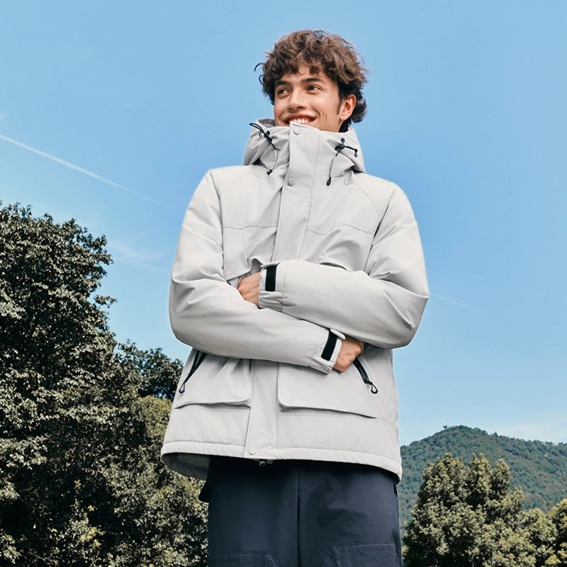 Semir Men Down Jacket Waterproof Windproof Stain Resistant Urban Workwear Style Outdoor Protection 2026 Winter Cold Weather