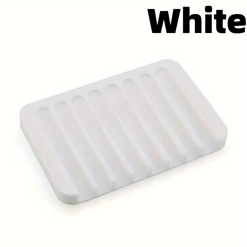 1pc Bathroom Anti-slip Soap Box Kitchen Drain Soap Holder, Simple Drain Soap Tray, Non-Waterlogging Soap Dispenser