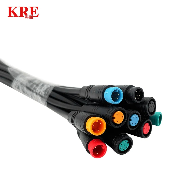 10Sets M6/M8 Multi-Pin Electric Butt Connector 2/3/4/5/6 Pin 20cm Cable Plug, Julet Style for Scooter, Motorcycle, EV Control