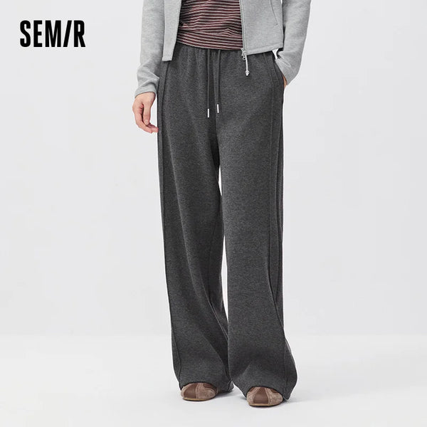 ខោ Semir សម្រាប់នារី ចង្កេះខ្ពស់ មានស្រទាប់ក្រណាត់រោមចៀម រចនាប័ទ្មសម្រាប់ធ្វើដំណើរ ជើងធំទូលាយ ឆ្នាំ២០២៦ សម្លៀកបំពាក់ប្រចាំថ្ងៃរដូវរងាថ្មី រចនាប័ទ្មធម្មតាសម្រាប់ទីក្រុង