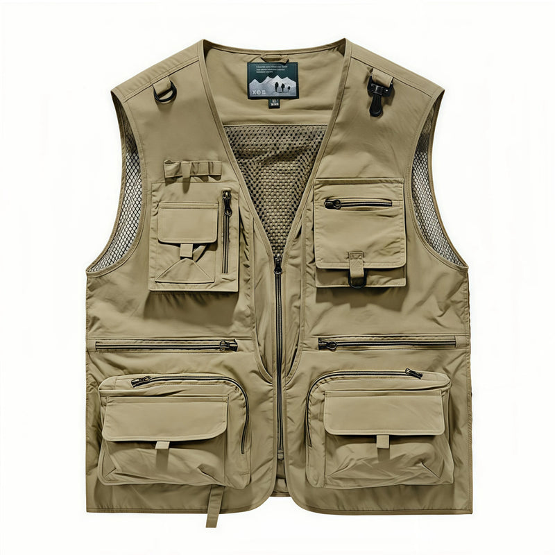 14 Pockets Summer New Men US Tactical Hiking Fishing Vest Mens Photographer Waistcoat Mesh  Sleeveless Jacket Vest 6XL