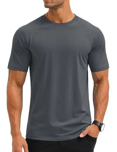 TACVASEN Mens Summer UPF 50+ Quick Dry T-Shirt Surf Swim Short Sleeve Shirts Athletic Performance Rash Guard Water Shirts Beach