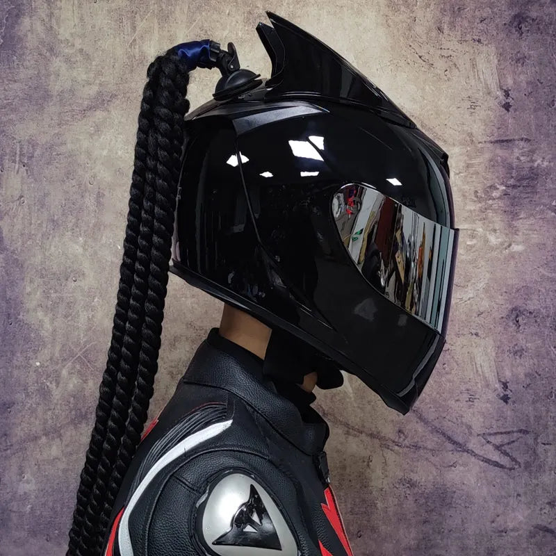 Motorcycle full face helmet double lens fashion quick release racing helmet Casco Casque Moto approved motorcycle accessories