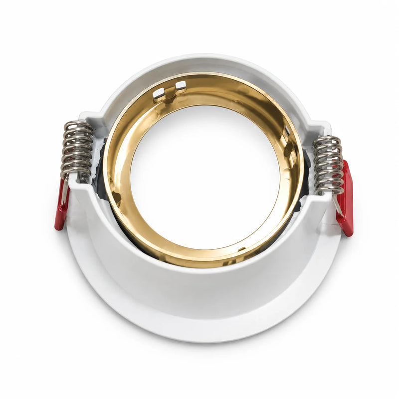 JOYINLED 1/10PCS MR16 GU10 LED ស៊កចូលពិដាន ស៊ុមភ្លើងពិល អាលុយមីញ៉ូមរាងមូល សម្រាប់ដាក់ចង្កៀង