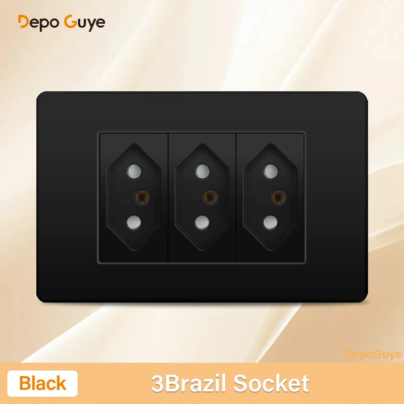 Italy Chile Mexico Outlet with USB Smart Type-c 20W Fast Charging Wall plug,Brazil Electric Light Switch Dual usb Power Socket