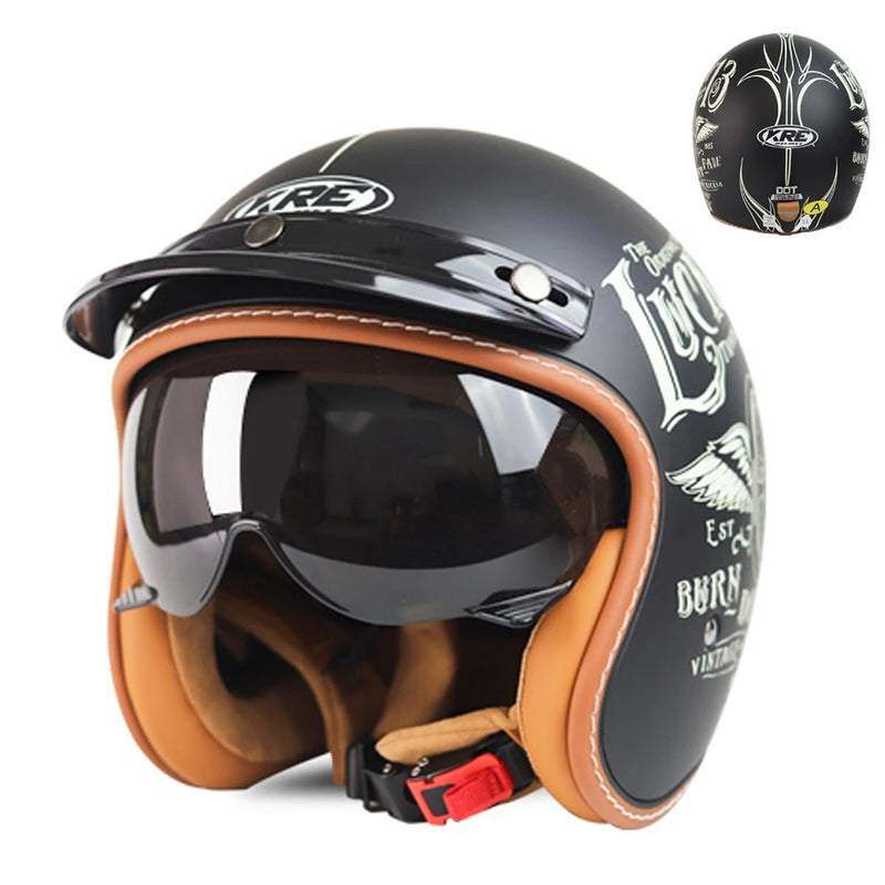 មួកសុវត្ថិភាពម៉ូតូ Capacete De Moto Scooter មួកសុវត្ថិភាពមុខបើកចំហរ ច្រើនលំនាំ Casco Moto Equipment Four Seasons ECE DOT អនុម័ត