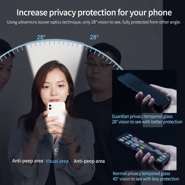 For iPhone 15 Pro Max Screen Protector NILLKIN Anti Peeping Glass Privacy Protection Tempered Glass For iPhone 15 /15 Pro