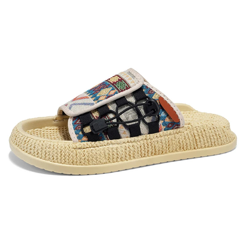 Men's slip-on slippers summer new light breathable outdoor casual sports slippers soft sole fashion youth city walking slippers